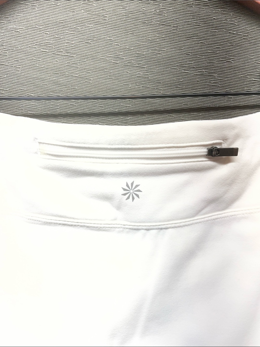 Athleta Tee Time White Performance Skort with Dual Zip Pockets - Picture 8 of 10
